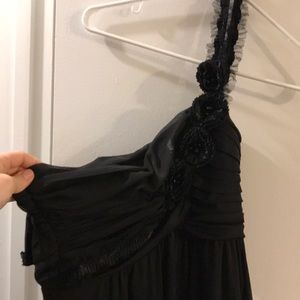 Black one shoulder prom dress